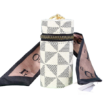 ミニPUレザーリップスティックケース-クリーム色 / アイボリー / Ivory