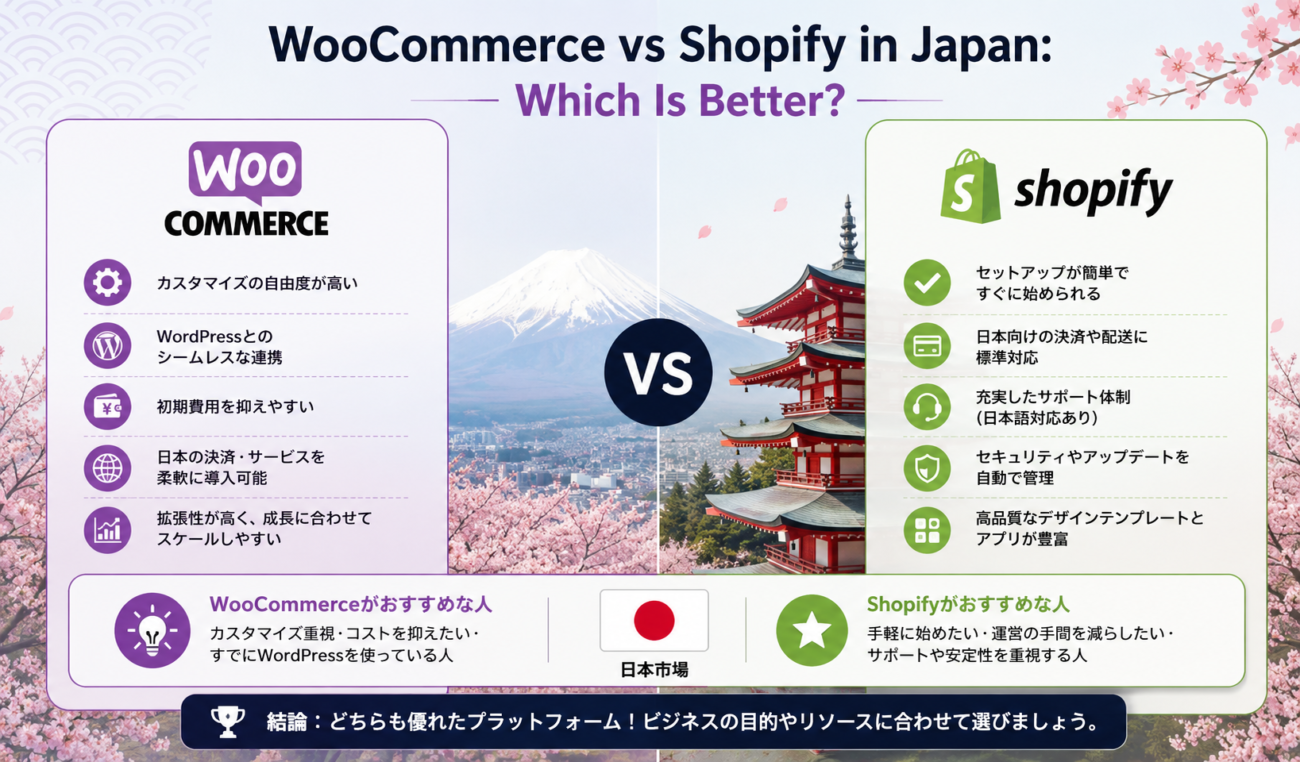 WooCommerce vs Shopify in Japan